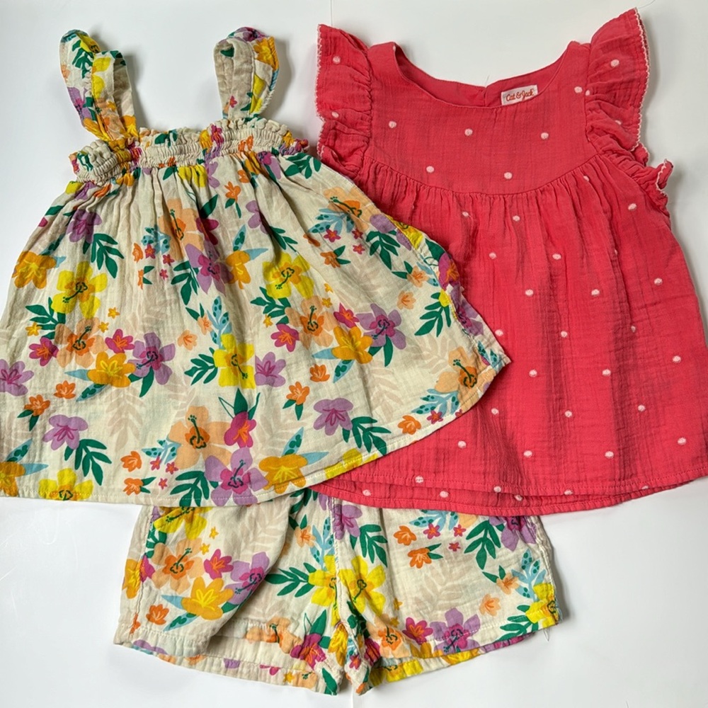 Cat and Jack Girls’ Gauze Short Set Size 6/7 (small)